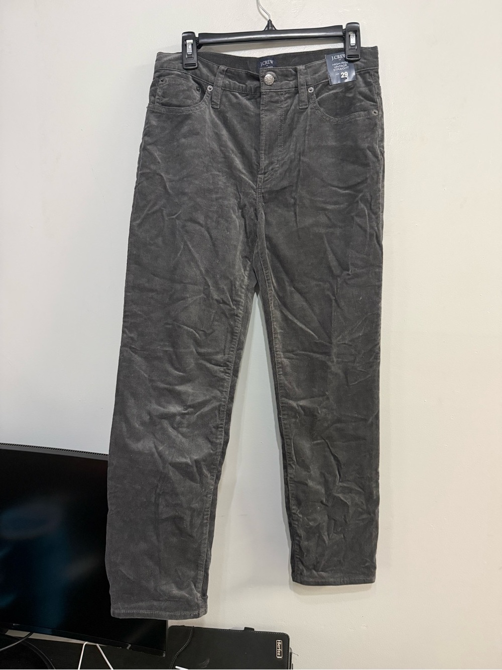 J. Crew Men’s Charcoal Gray Corduroy Pants